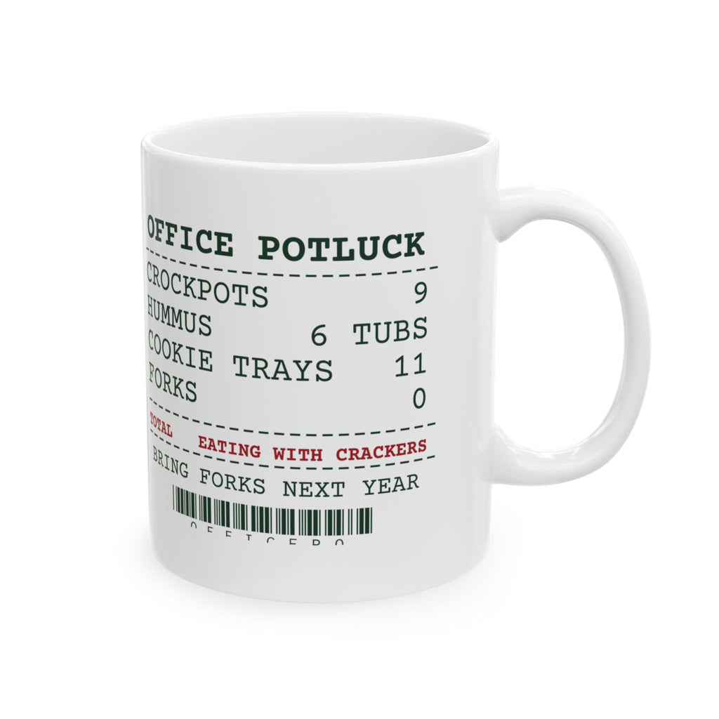Funny Christmas Coffee Mug Office Potluck Forks 0 Receipt For Coworkers
