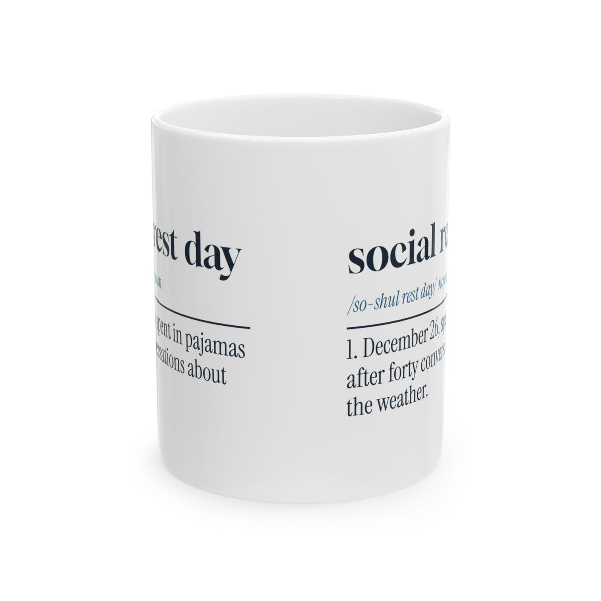 Funny Christmas Coffee Mug Social Rest Day For Introverts