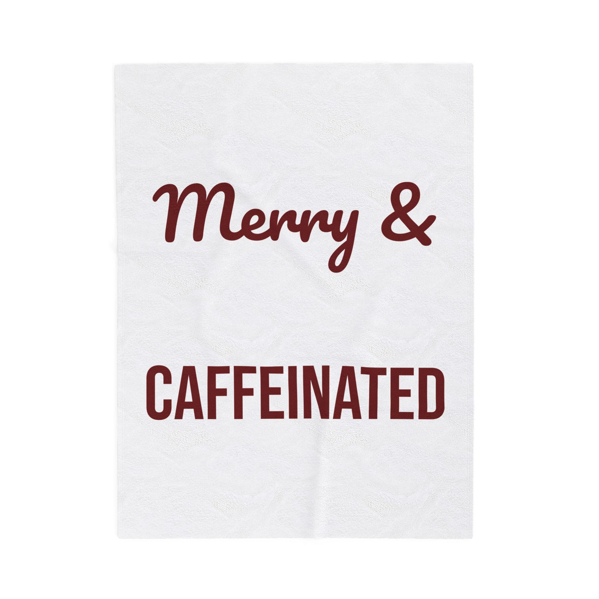 Christmas Throw Blanket Merry And Caffeinated For Coffee Lovers