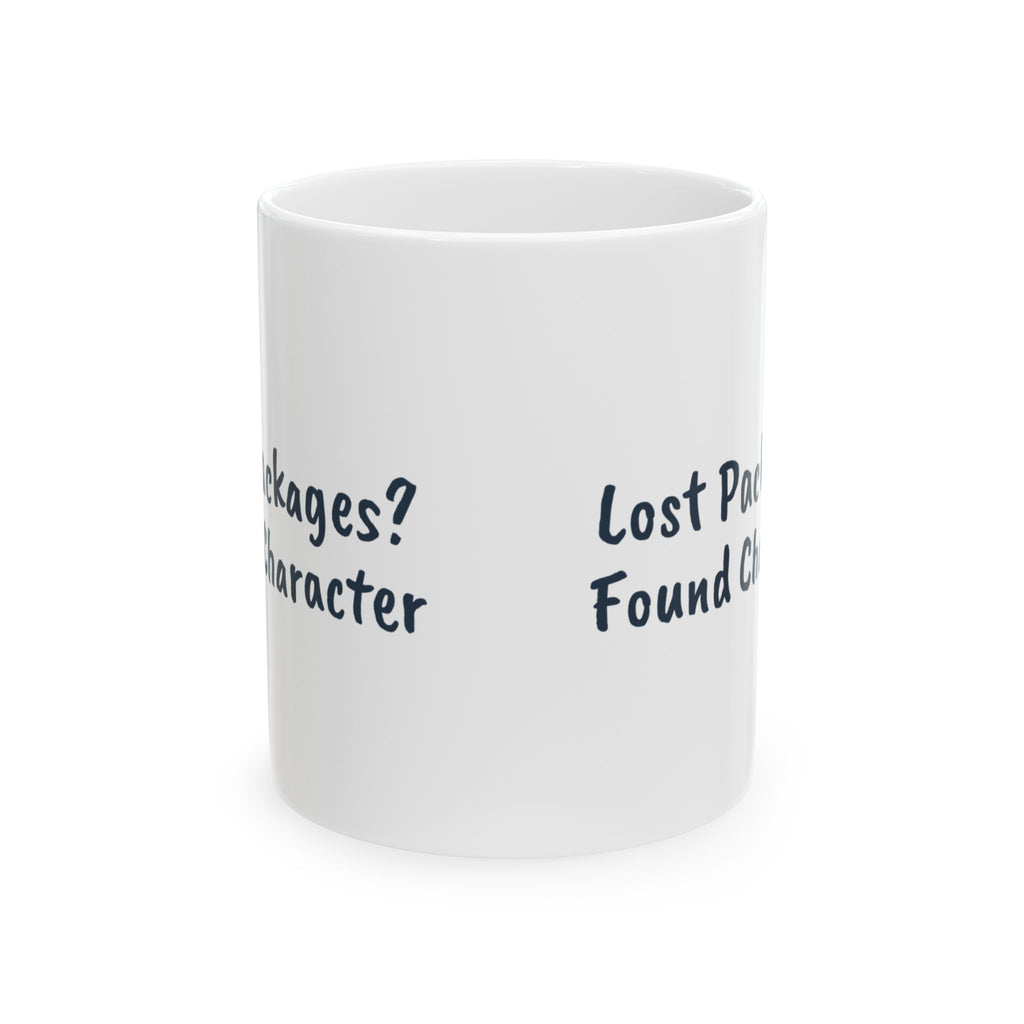 Funny Delivery Driver Mug Lost Packages Found Character