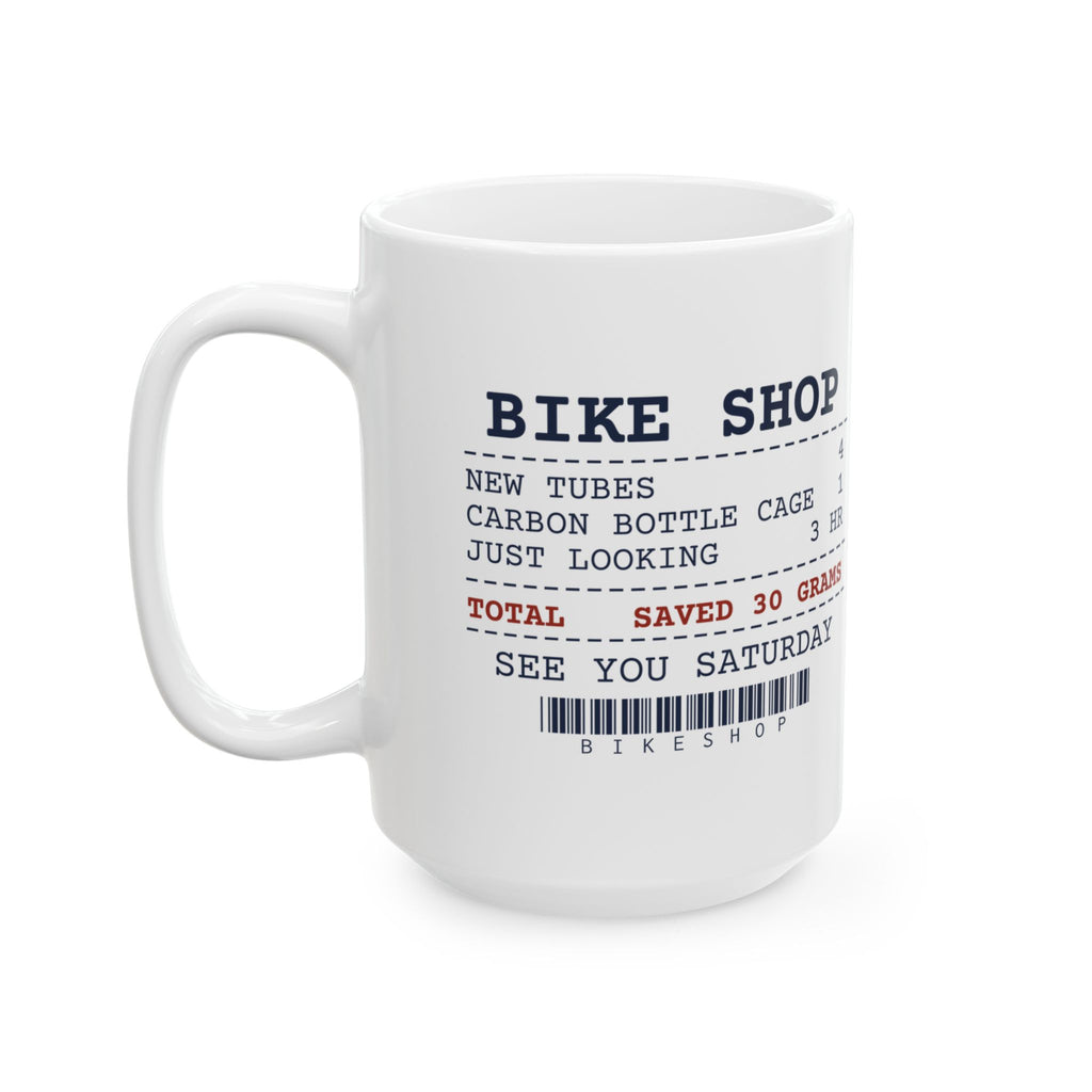 Funny Cycling Coffee Mug Just Looking 3 Hours Saved 30 Grams Receipt