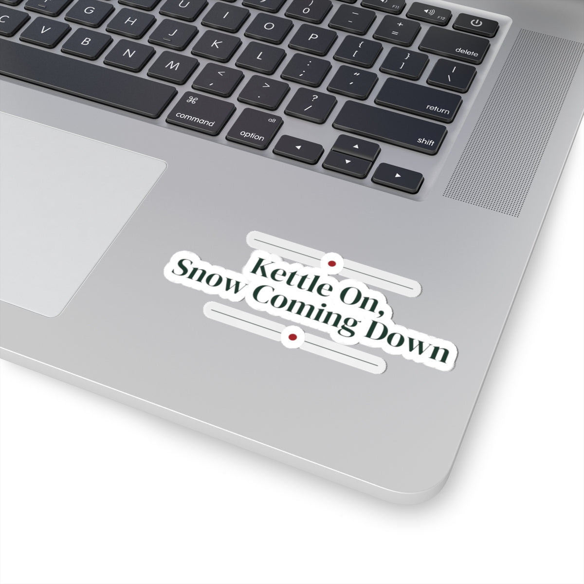 Christmas Sticker Kettle On Snow Coming Down Cozy Winter Cup