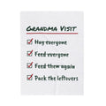 Funny Christmas Throw Blanket Grandma Visit Pack The Leftovers For Grandma