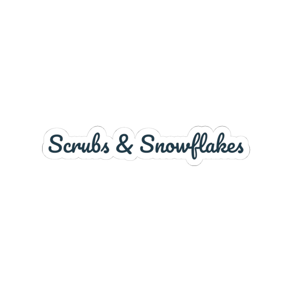 Christmas Nurse Sticker Scrubs And Snowflakes For Nurses