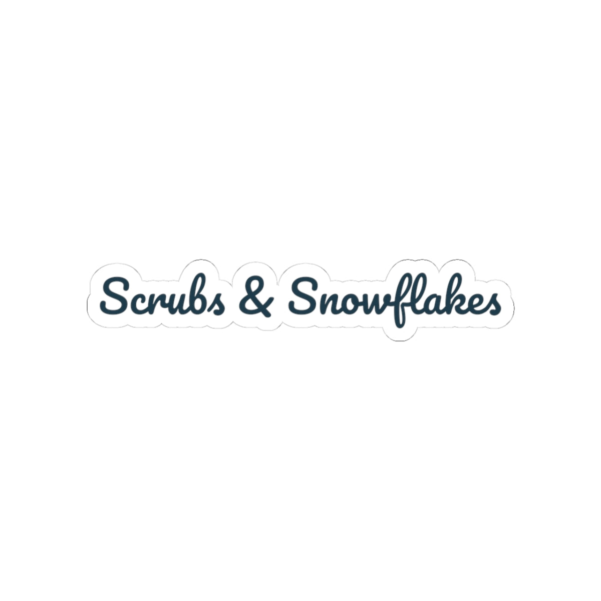 Christmas Nurse Sticker Scrubs And Snowflakes For Nurses