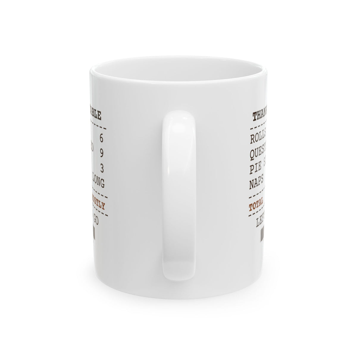 Funny Thanksgiving Coffee Mug Thanksgiving Table Questions Dodged 9