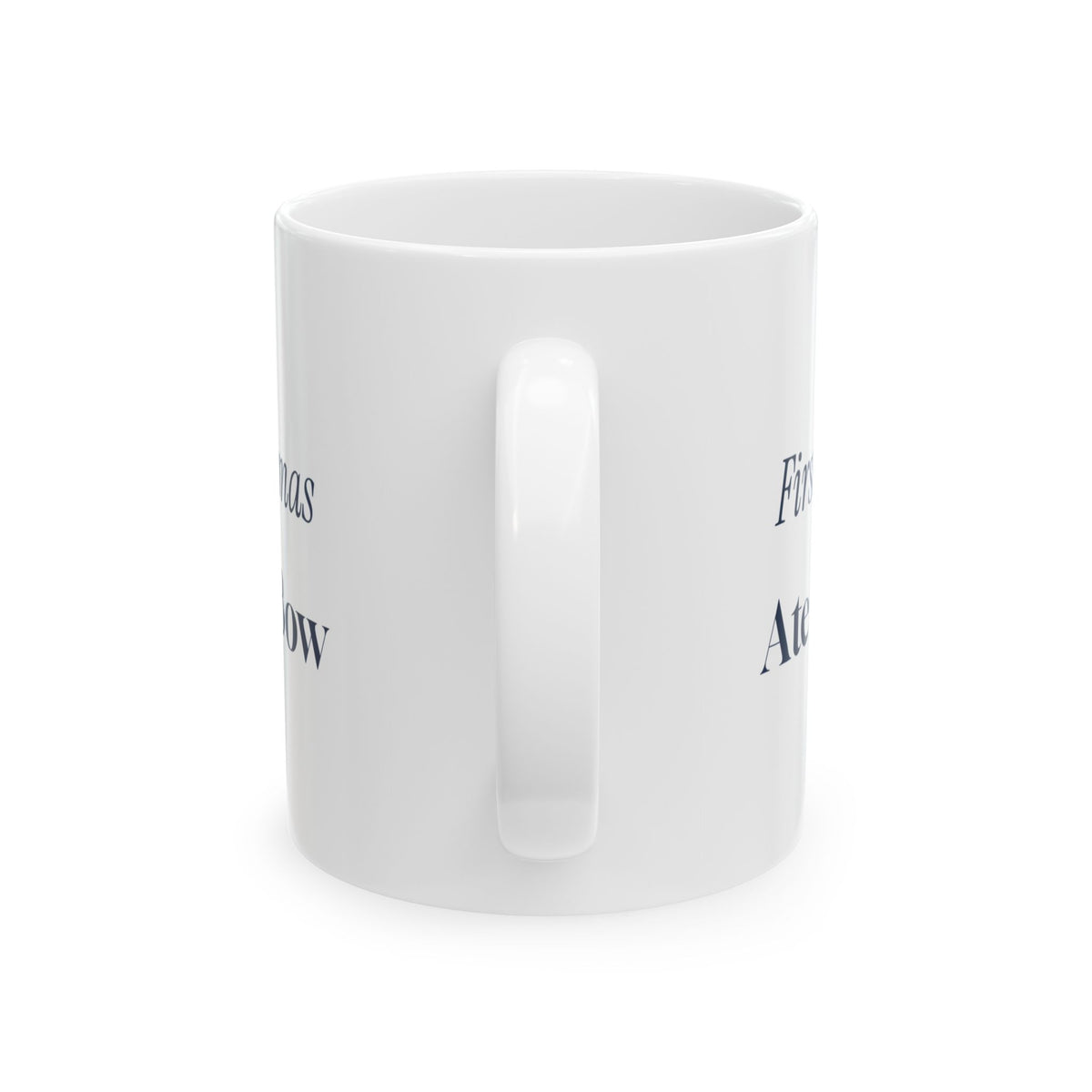 Funny Baby's First Christmas Coffee Mug Ate The Bow New Parents