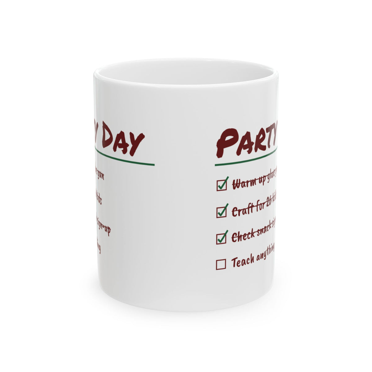 Funny Christmas Teacher Coffee Mug Craft For 26 Kids Party Day Checklist