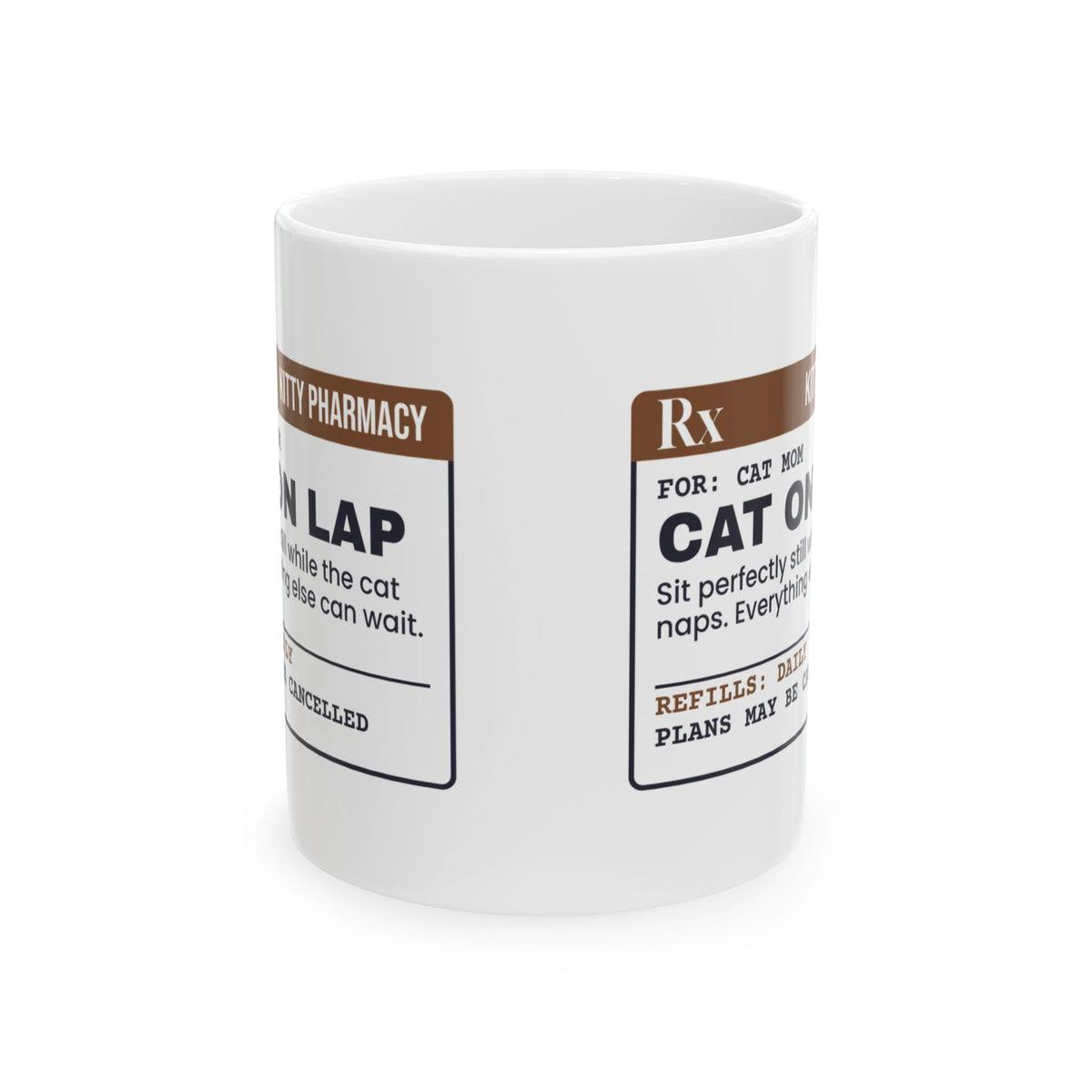 Funny Cat Mom Coffee Mug Napping Cat On Lap Day Cancelled