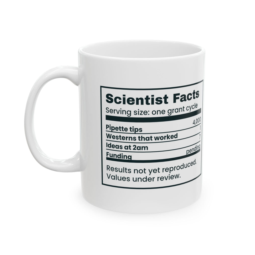 Funny Scientist Coffee Mug Grant Cycle Nutrition Facts For Researchers