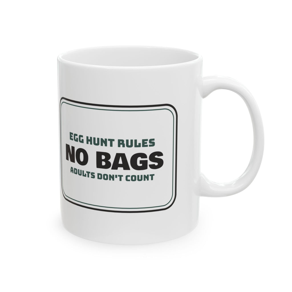 Funny Egg Hunt Coffee Mug Rules Sign For Family Host