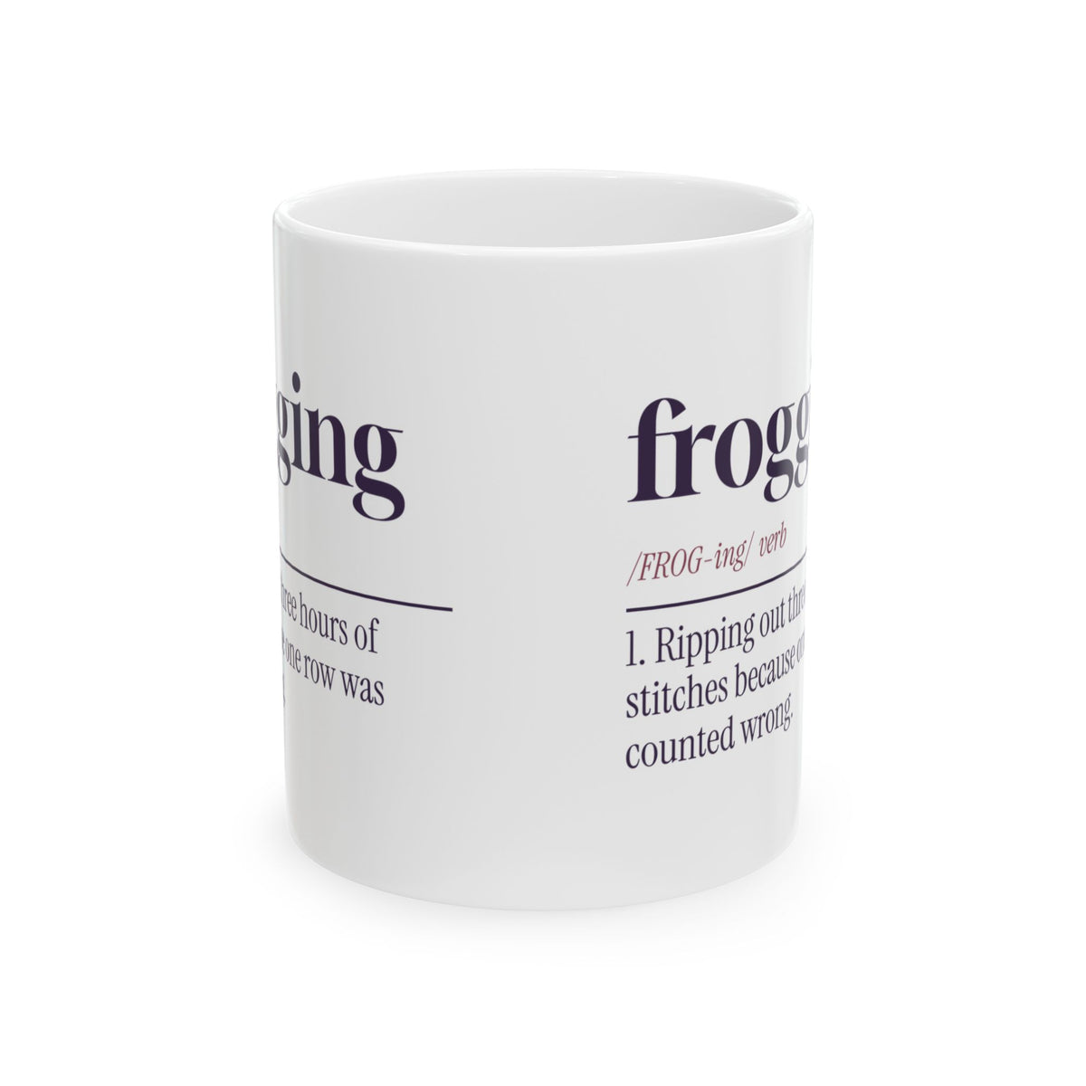 Funny Crochet Coffee Mug Frogging Definition For Crocheters