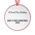 Baby's First Christmas Ornament 2026 A Brand New Stocking Keepsake