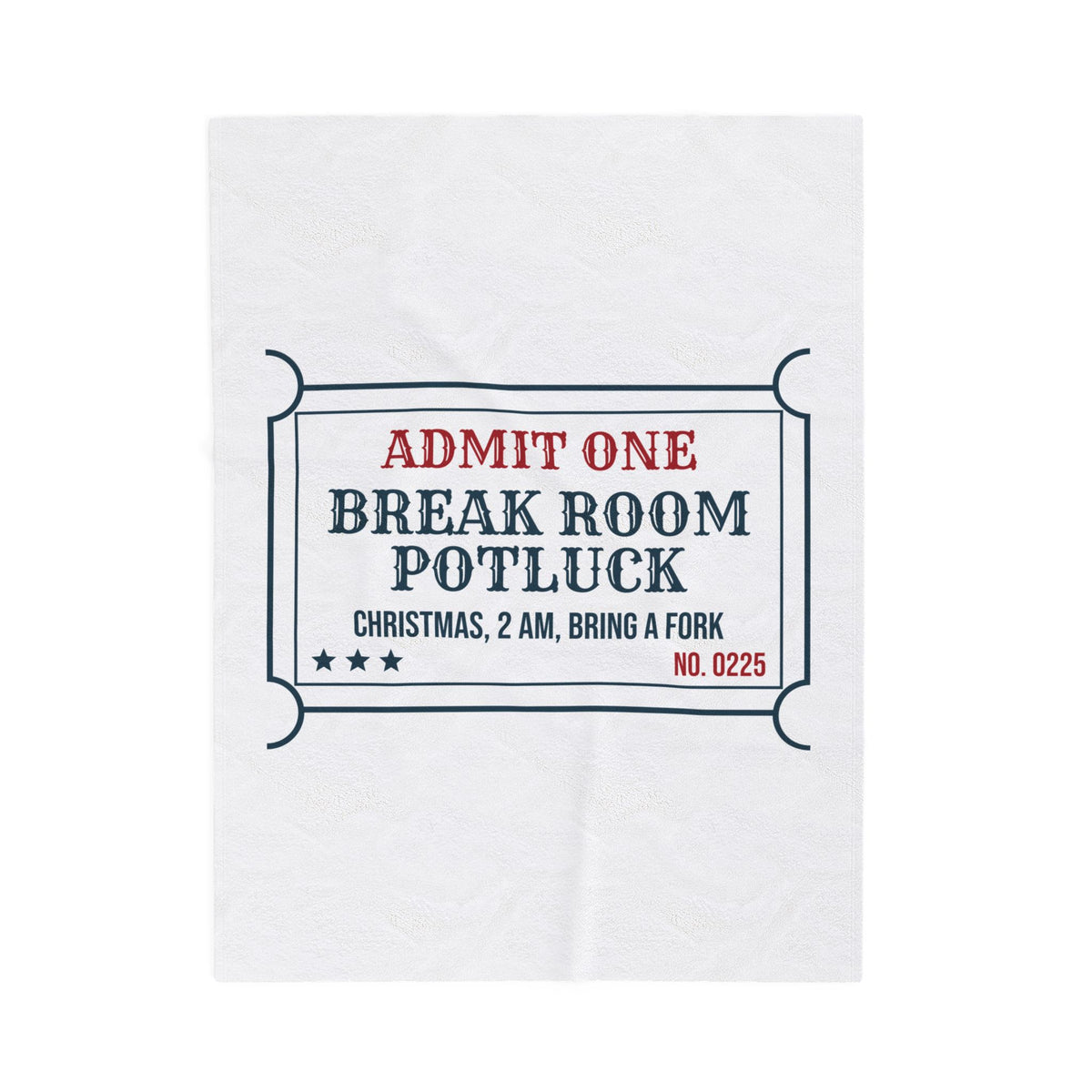 Funny Christmas Nurse Throw Blanket Break Room Potluck Ticket