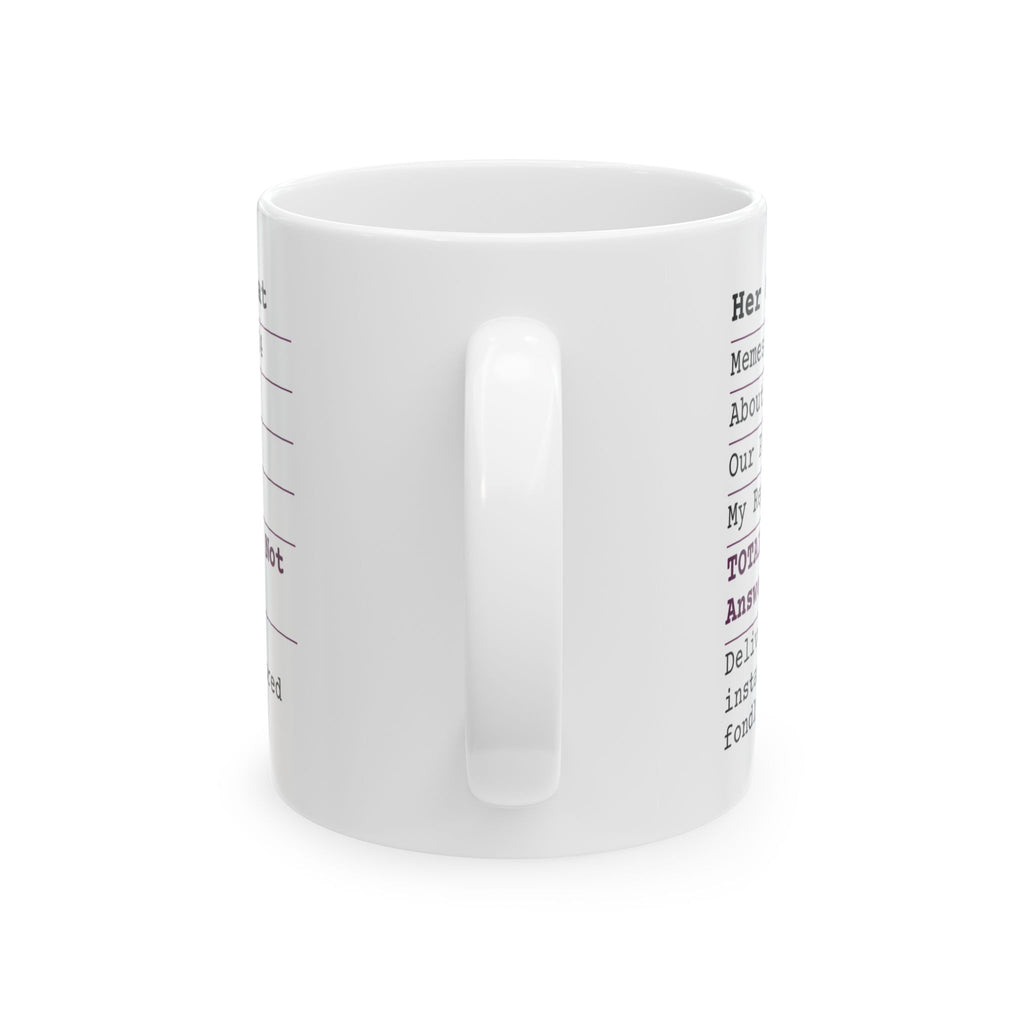 Funny Wife Coffee Mug Group Chat Receipt For Wife