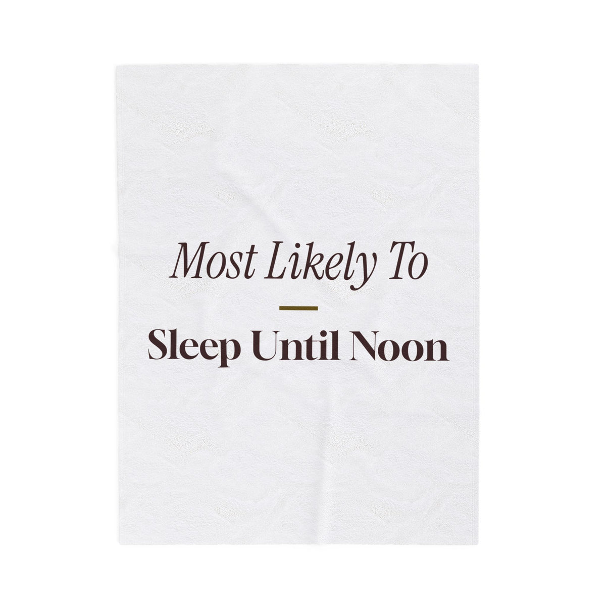 Funny Christmas Throw Blanket Most Likely To Sleep Until Noon