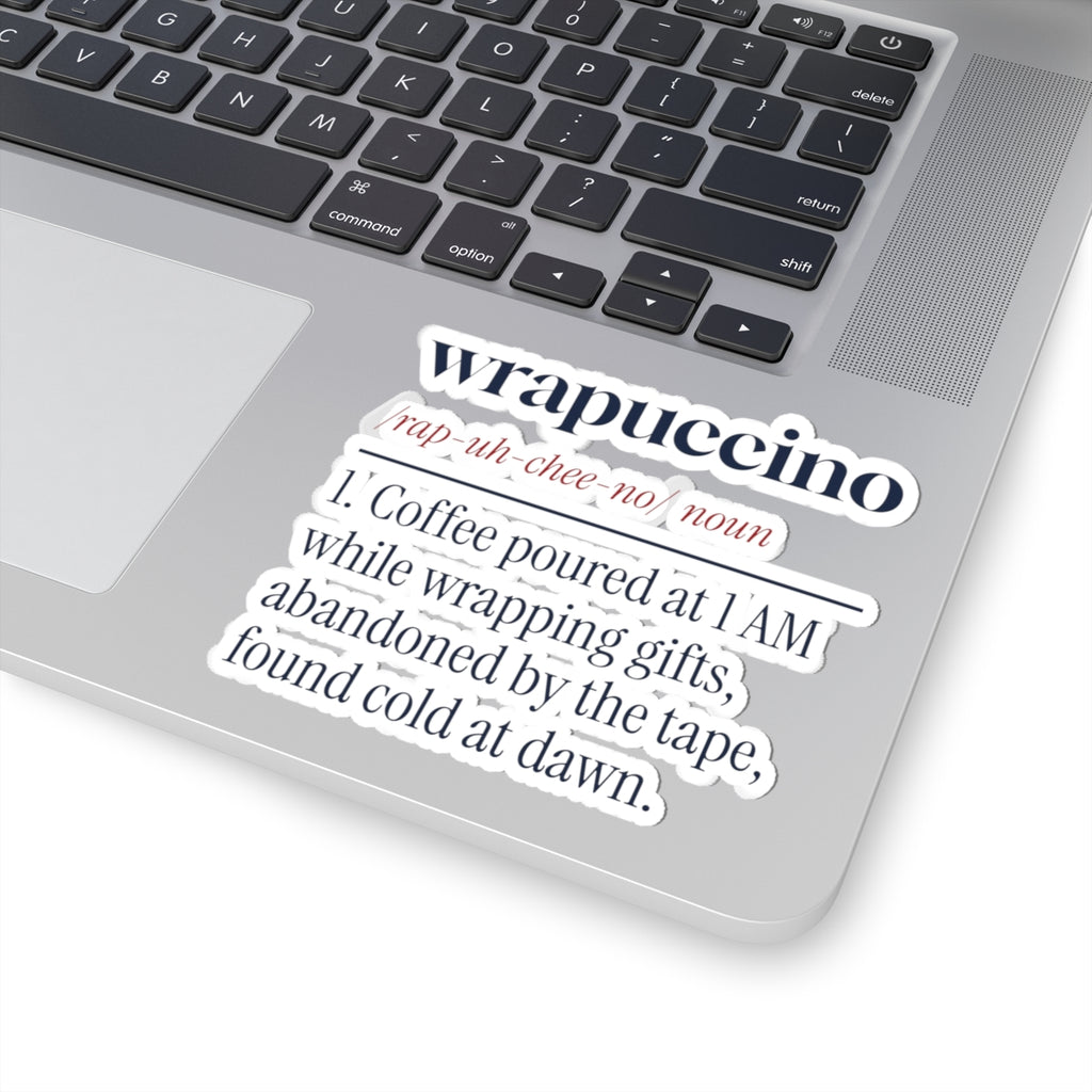 Funny Christmas Sticker Wrapuccino Definition For Late Night Wrappers