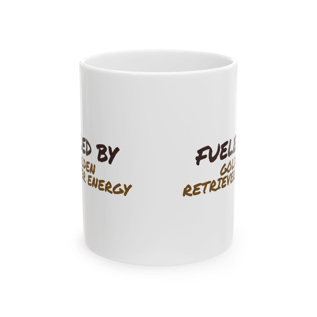 Golden Retriever Energy Coffee Mug Fueled By