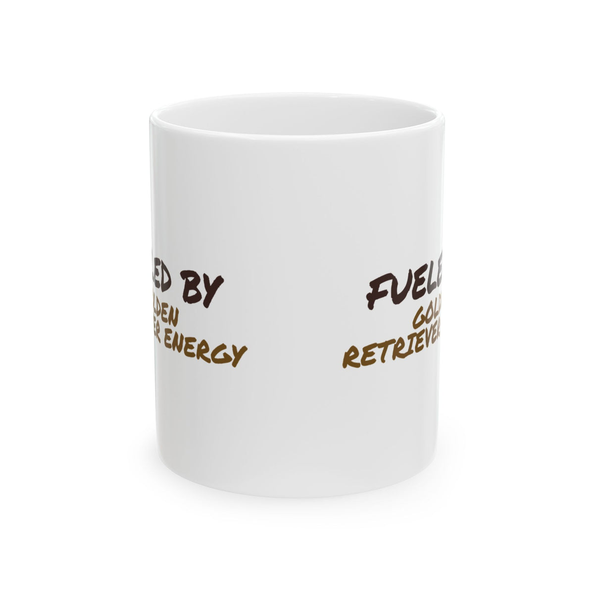 Golden Retriever Energy Coffee Mug Fueled By