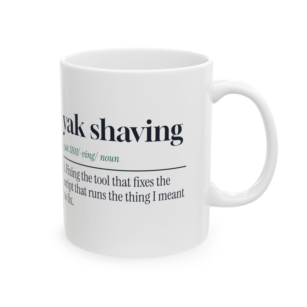 Funny Software Developer Coffee Mug Yak Shaving Definition
