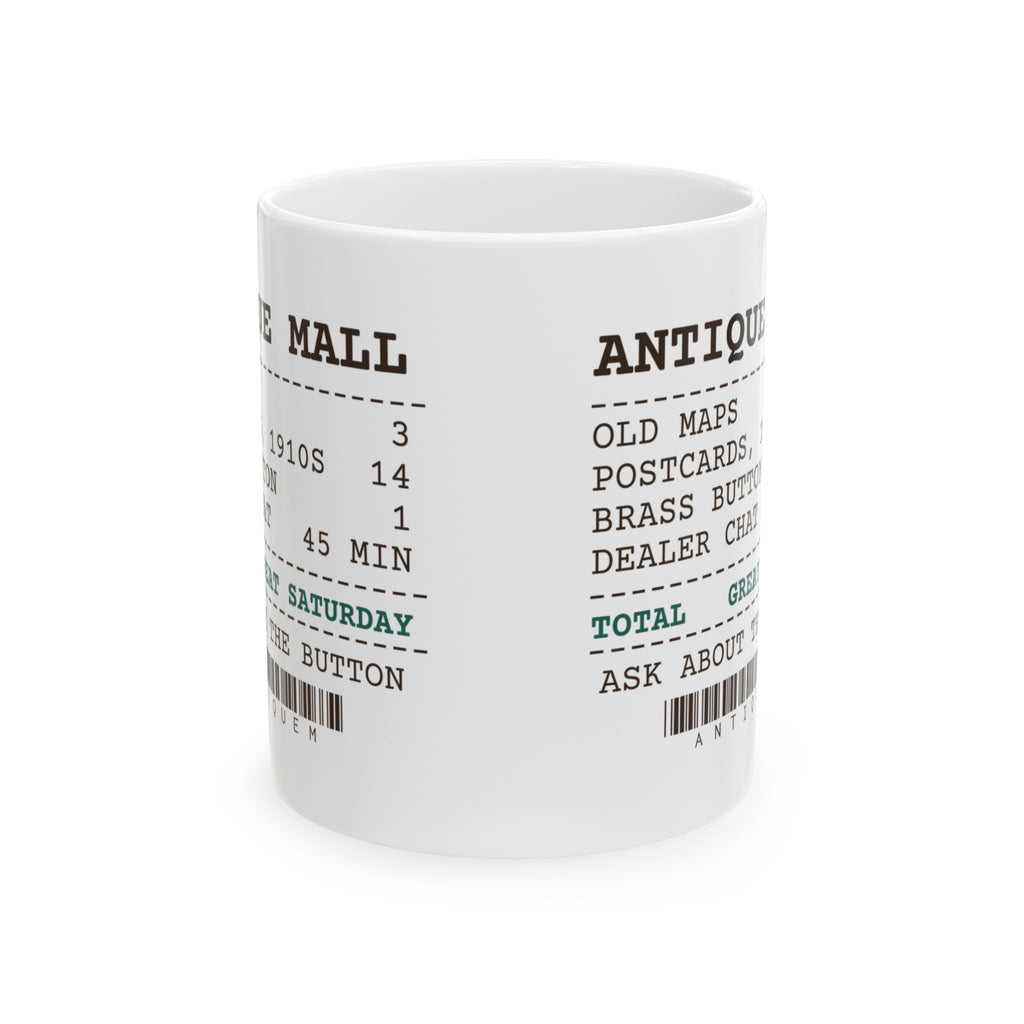 Funny History Buff Coffee Mug Antique Mall Receipt