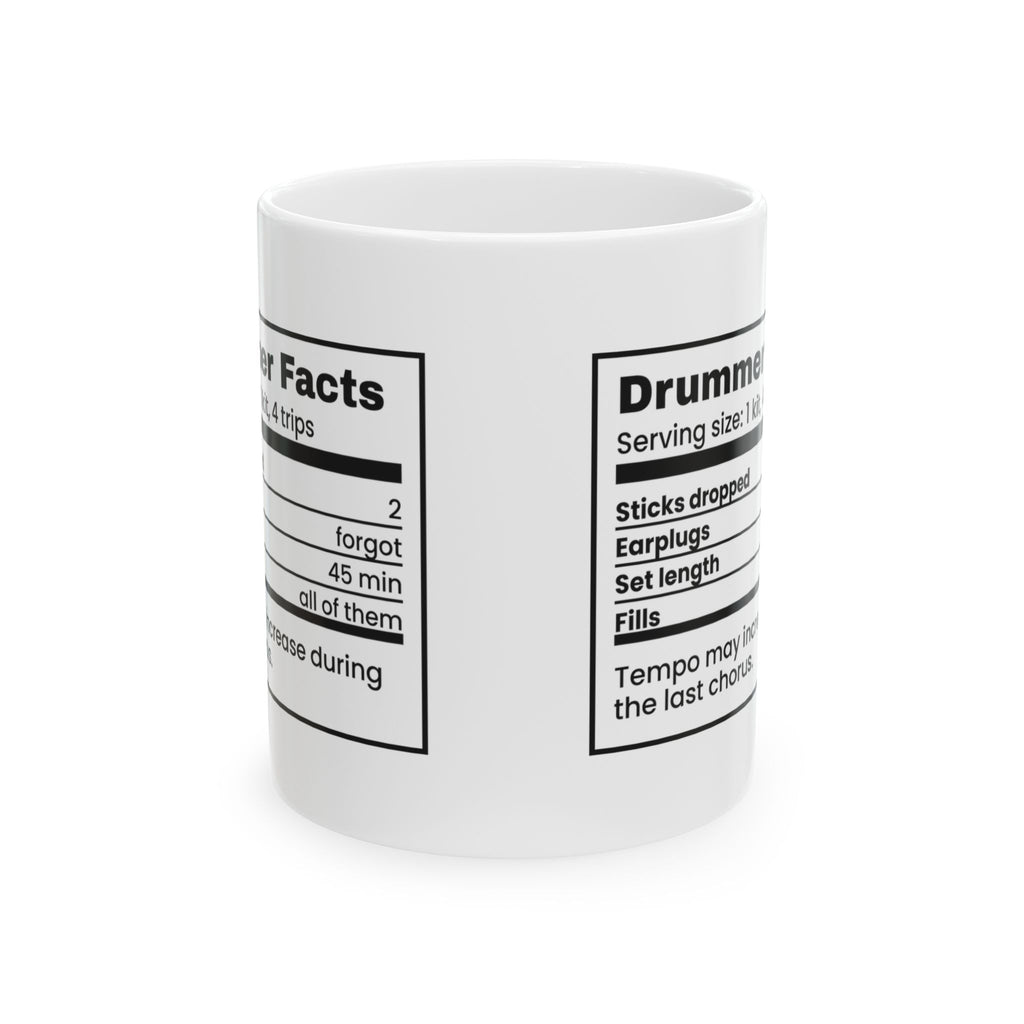 Funny Drummer Coffee Mug Drummer Facts Earplugs Forgot For Drummers