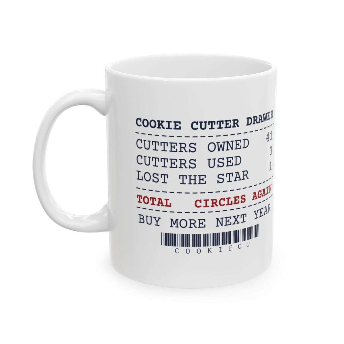 Funny Christmas Baking Coffee Mug Cookie Cutters 41 Used 3 Receipt