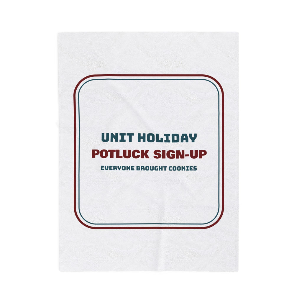 Funny Nurse Christmas Throw Blanket Potluck Sign-Up Everyone Brought