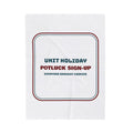 Funny Nurse Christmas Throw Blanket Potluck Sign-Up Everyone Brought