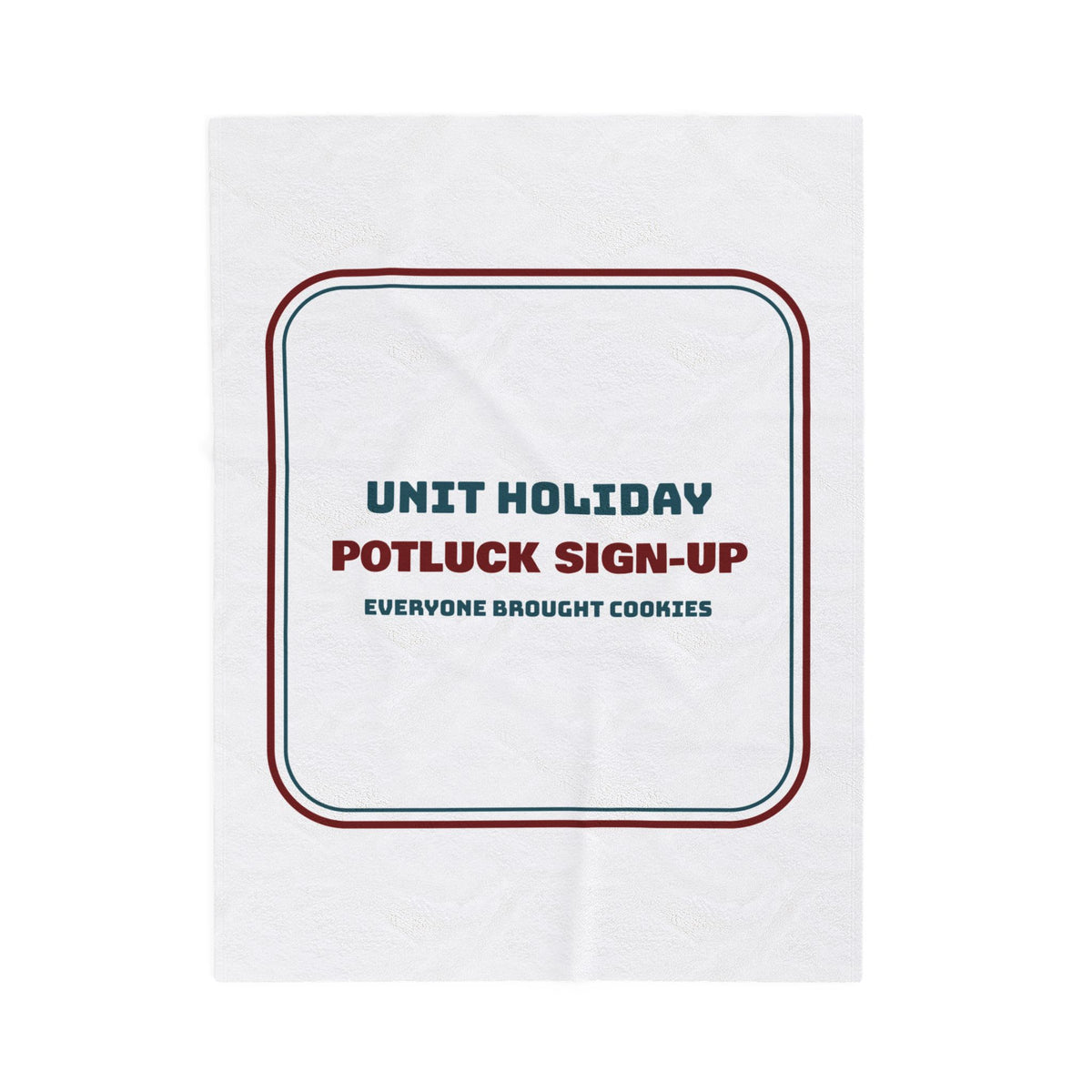 Funny Nurse Christmas Throw Blanket Potluck Sign-Up Everyone Brought