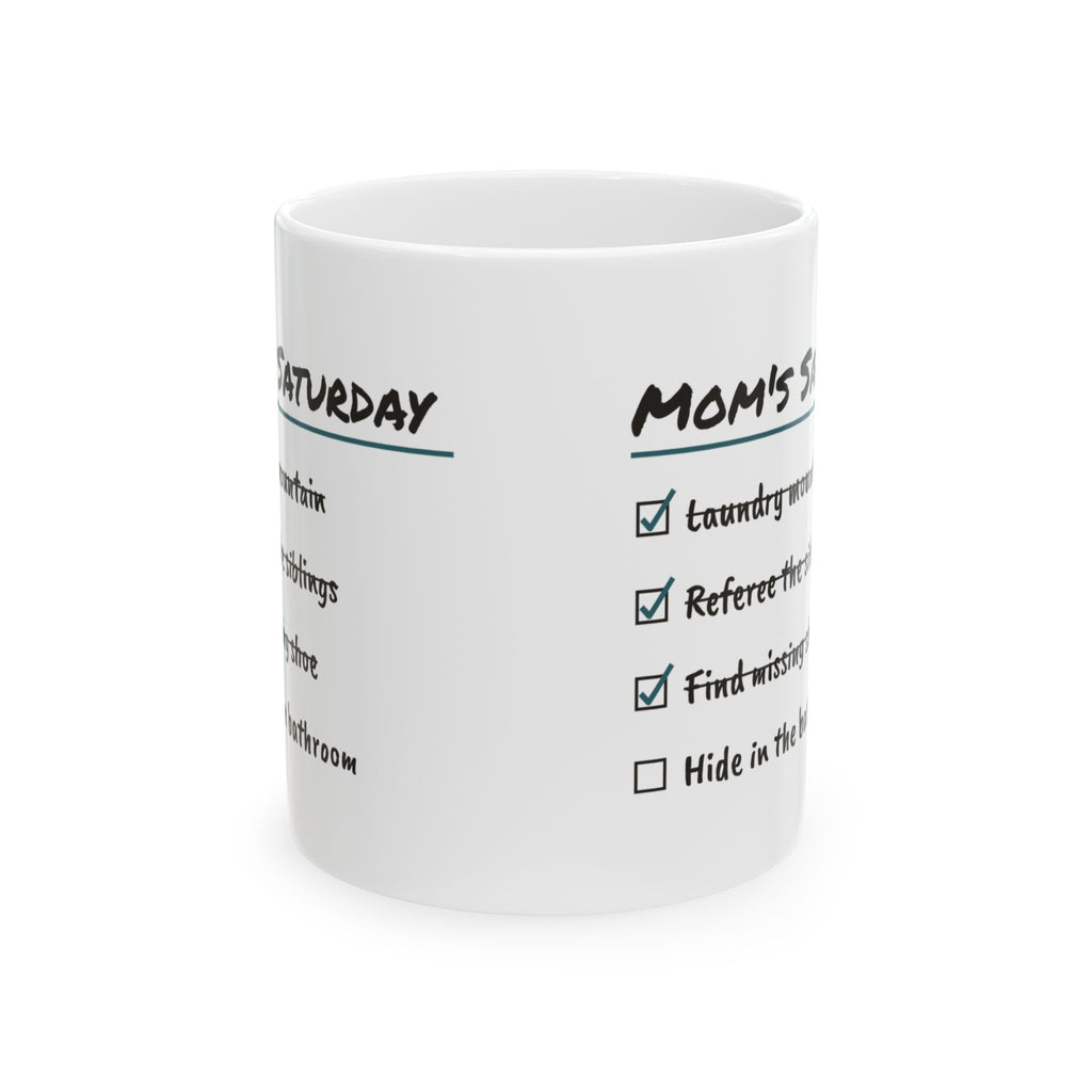 Funny Mom Checklist Coffee Mug Hide In Bathroom For Mom