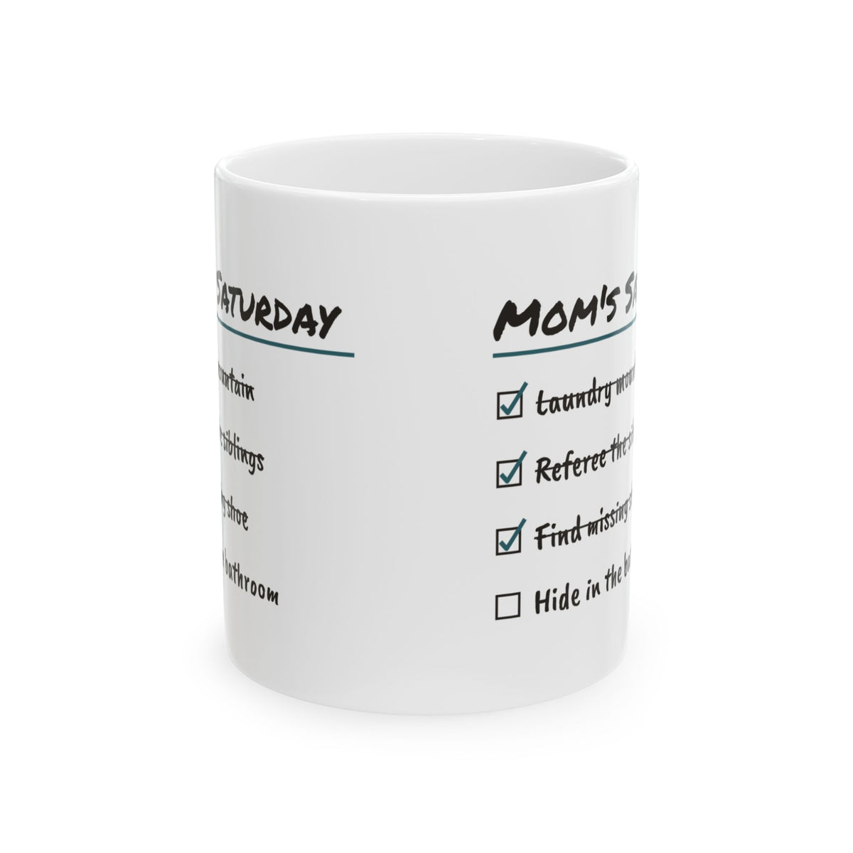 Funny Mom Checklist Coffee Mug Hide In Bathroom For Mom