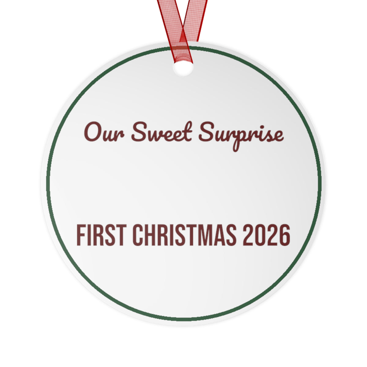 Babys First Christmas Ornament 2026 Our Sweet Surprise