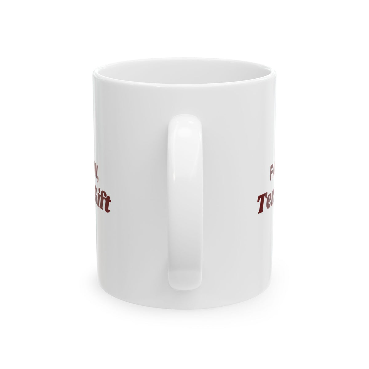 Funny White Elephant Coffee Mug Fancy Bow Terrible