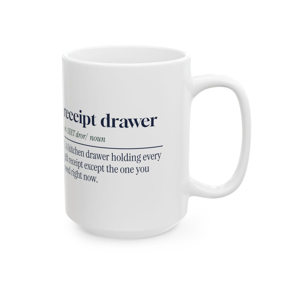 Funny Christmas Coffee Mug Receipt Drawer Definition For Shoppers