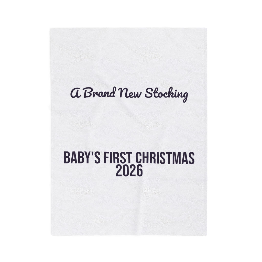 Baby's First Christmas 2026 Throw Blanket A Brand New Stocking For Parents