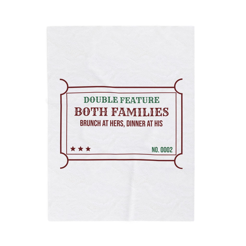 Funny Christmas In-Laws Throw Blanket Double Feature Both Families One Day