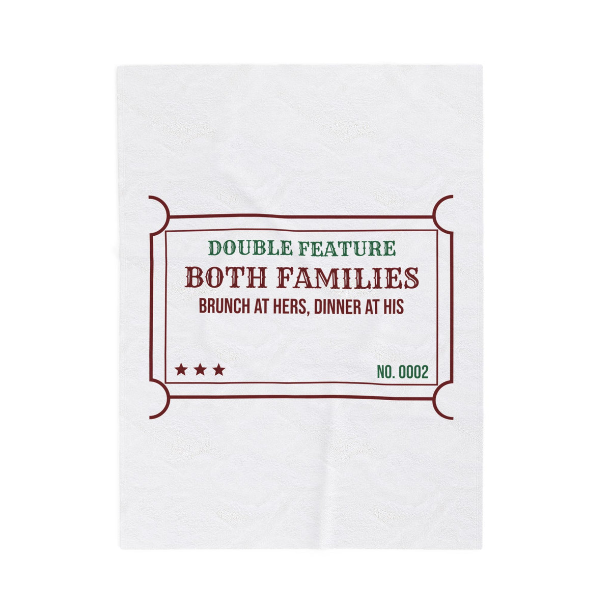 Funny Christmas In-Laws Throw Blanket Double Feature Both Families One Day