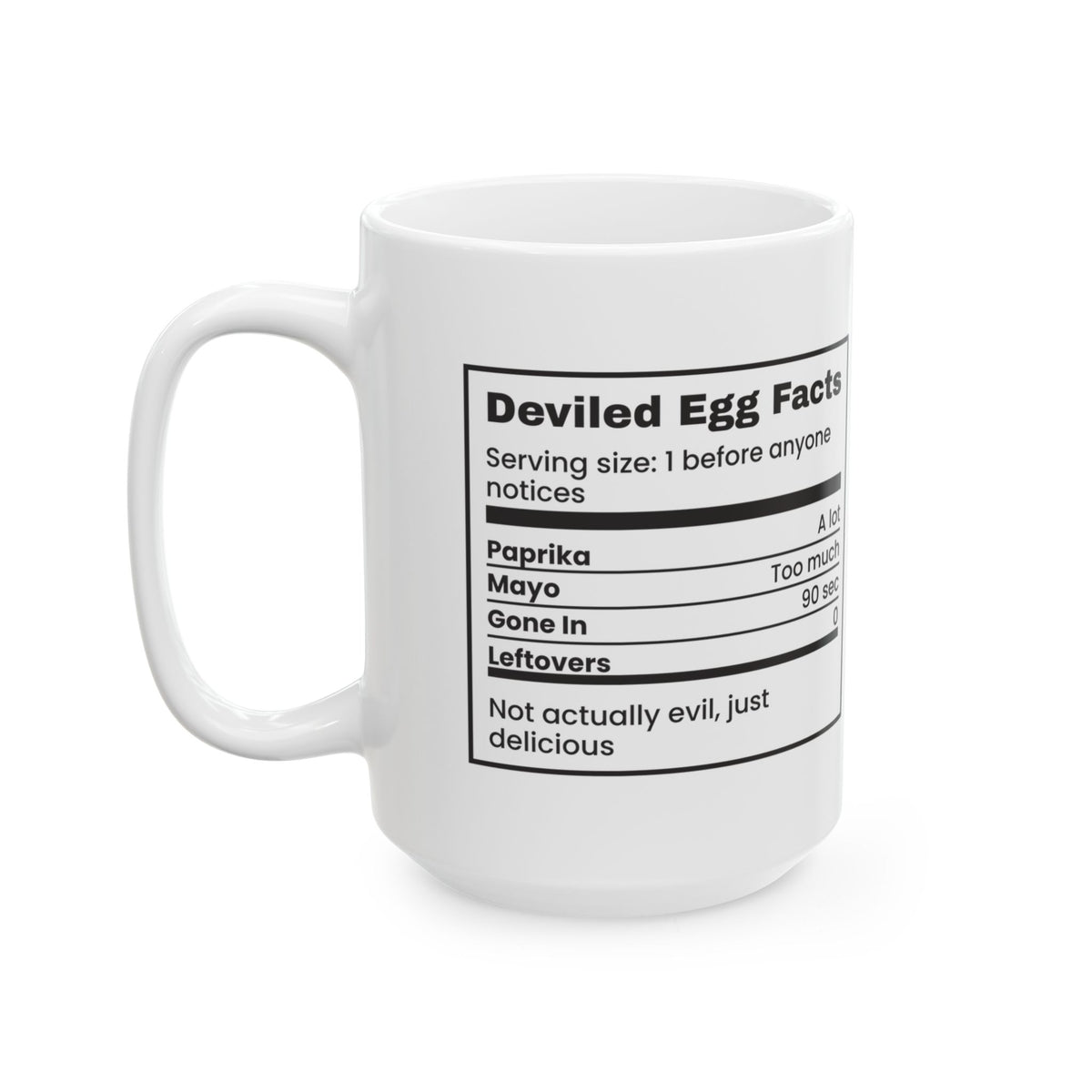 Funny Deviled Egg Coffee Mug Nutrition Facts For Brunch