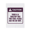 Funny Cat Christmas Throw Blanket Tabletop Tree This Year Ask The Cat Why