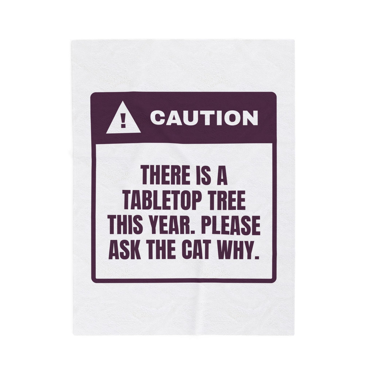 Funny Cat Christmas Throw Blanket Tabletop Tree This Year Ask The Cat Why