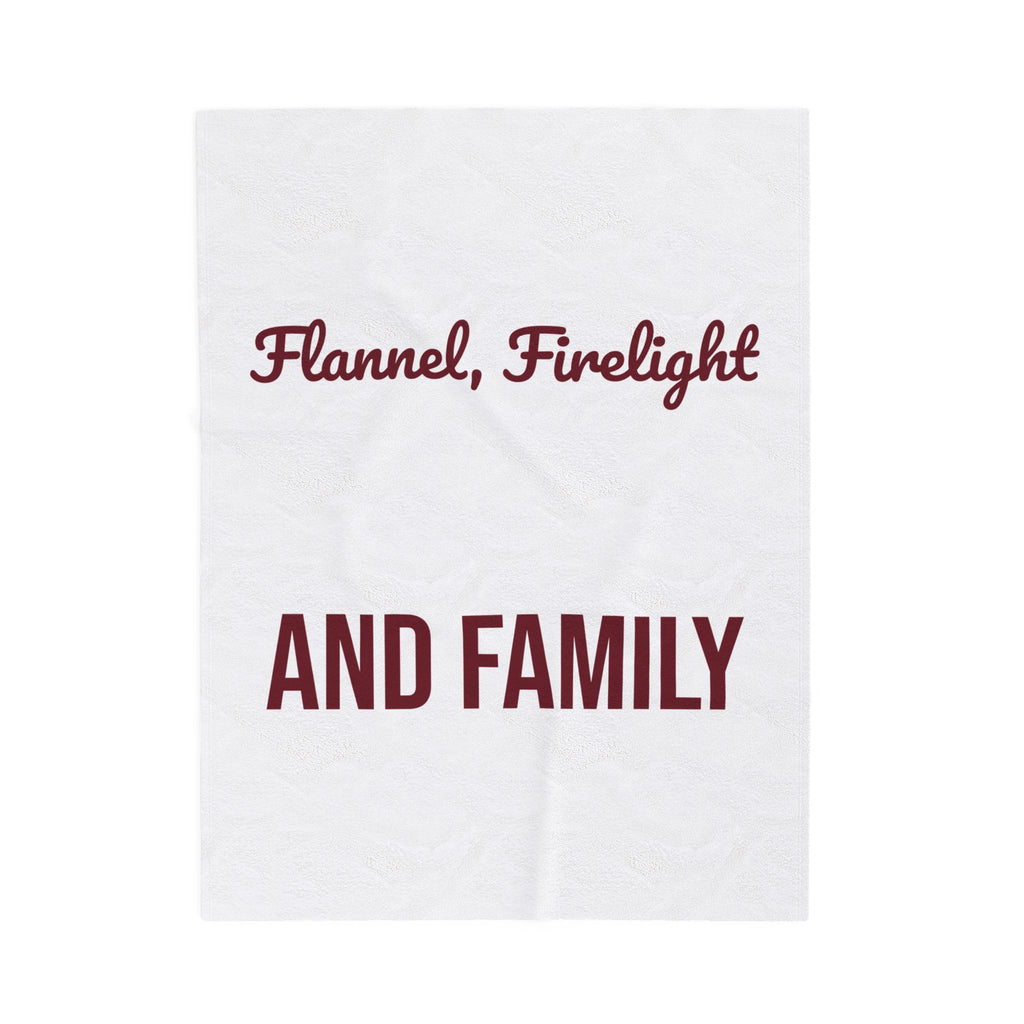 Cozy Christmas Throw Blanket Flannel Firelight And Family