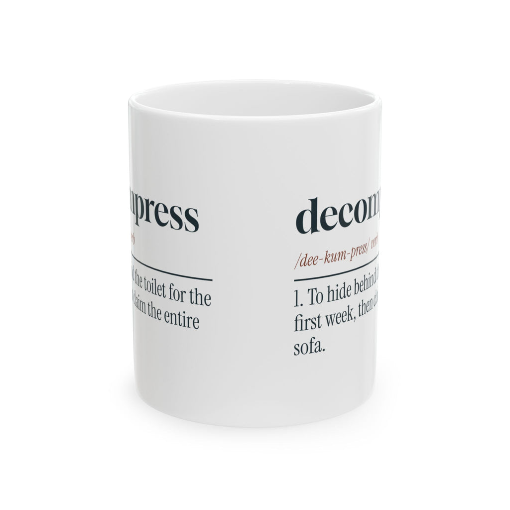 Funny Rescue Pet Coffee Mug Decompress Dictionary For Pet Adopters