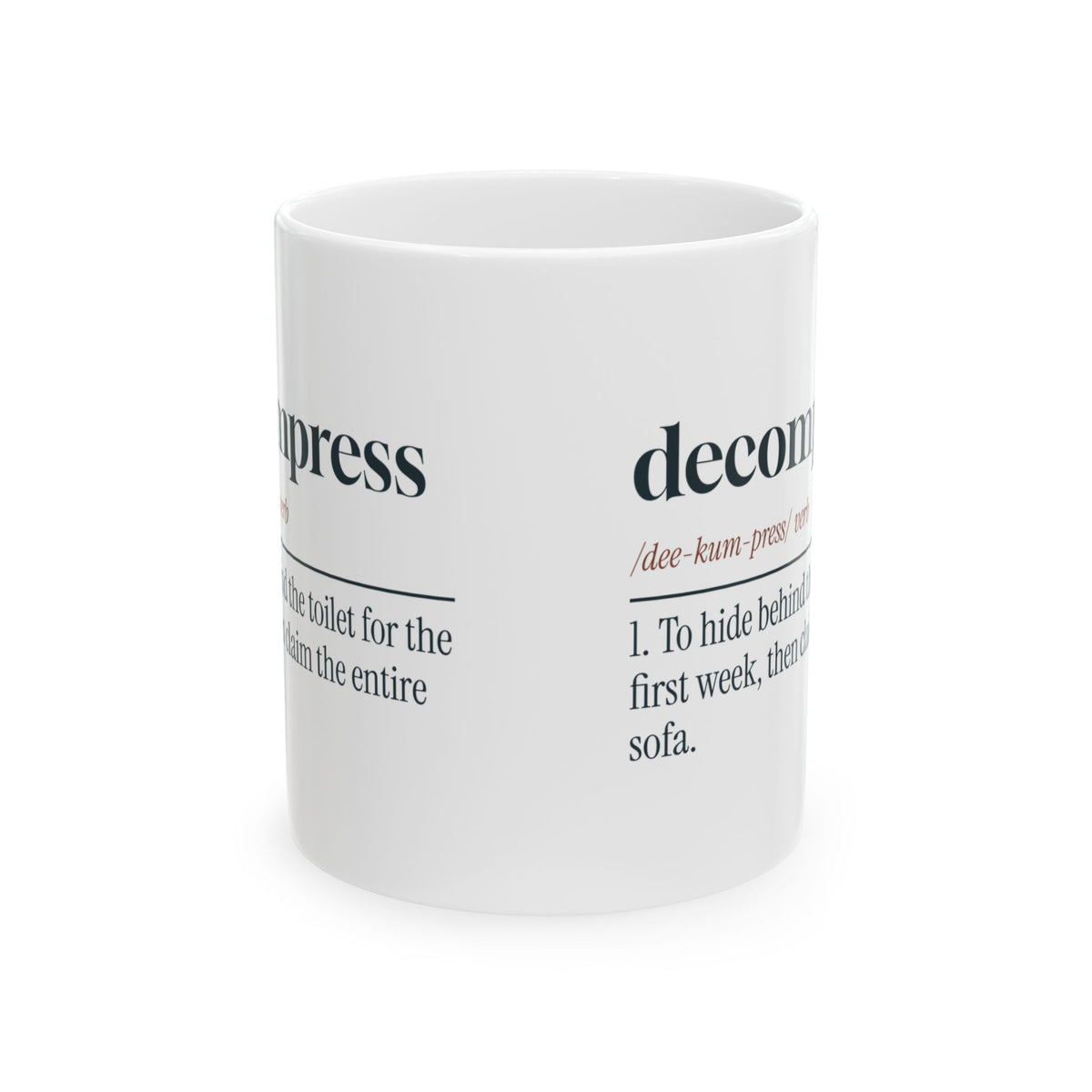 Funny Rescue Pet Coffee Mug Decompress Dictionary For Pet Adopters