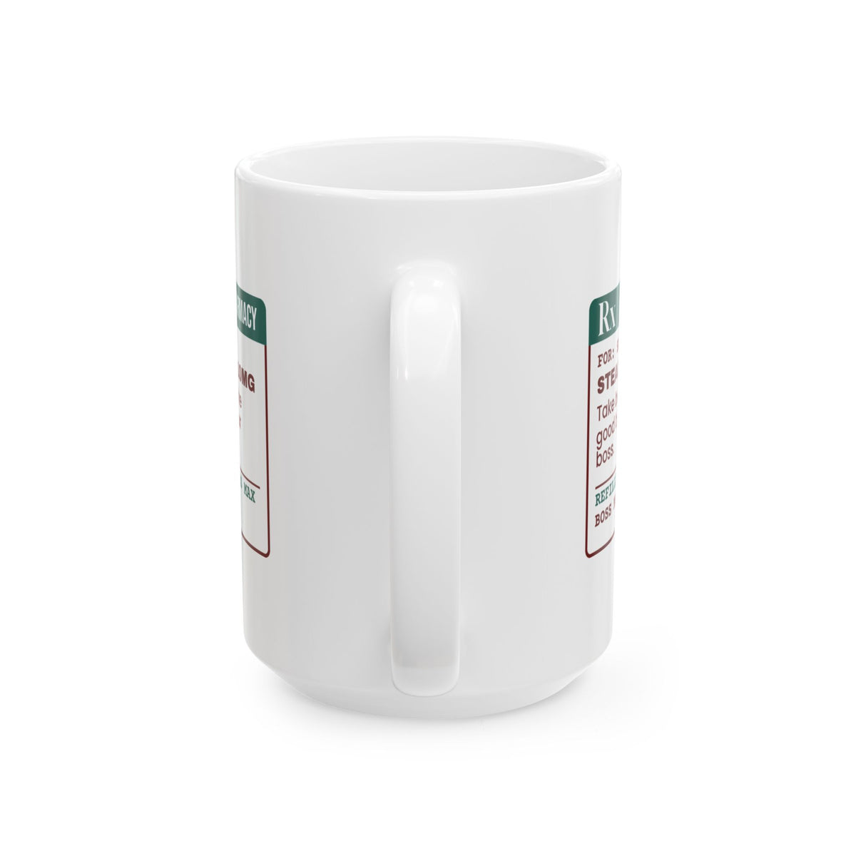 Funny White Elephant Coffee Mug Steal Courage Prescription Office Swap