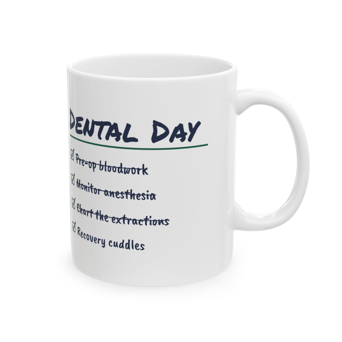 Funny Vet Tech Coffee Mug Recovery Room Cuddles Checklist For Vet Techs