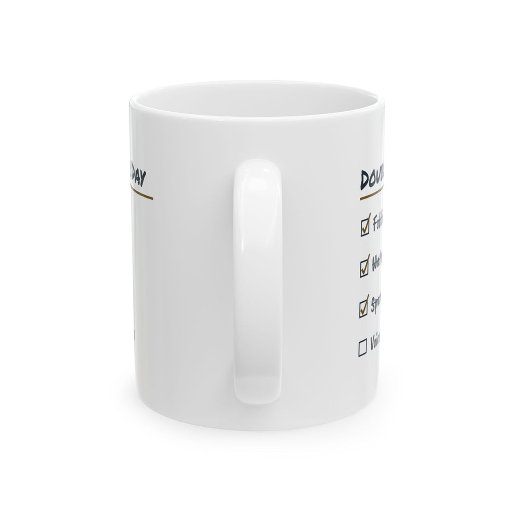 Funny Baseball Mom Coffee Mug Doubleheader Day Checklist