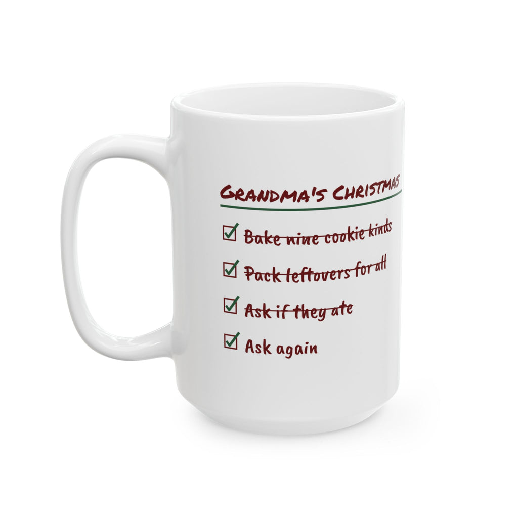 Funny Grandma Christmas Coffee Mug Ask If They Ate Checklist