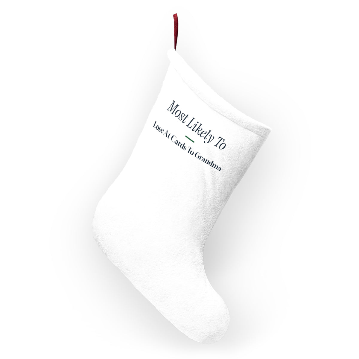 Funny Christmas Stocking Most Likely To Lose At Cards To Grandma