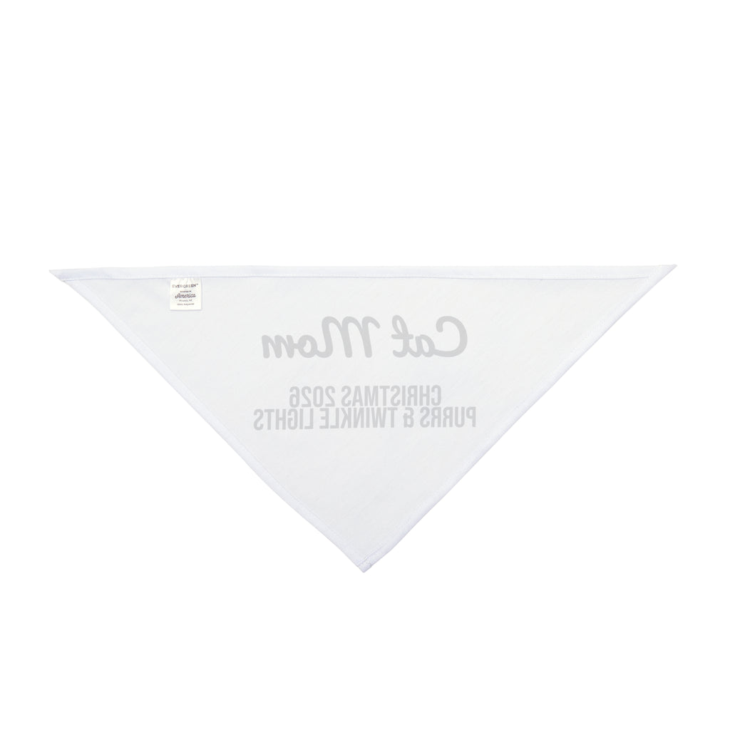 Cat Mom Christmas 2026 Dog Bandana Purrs And Twinkle Lights
